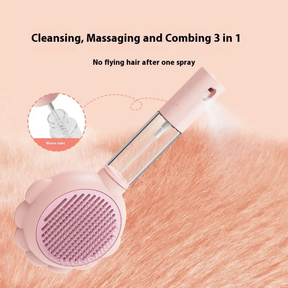 2 In 1 Self Cleaning Dog Brush Comb With Spray Pets Grooming Hair Remover Combs Brush Floating Hair Pet Grooming Brush