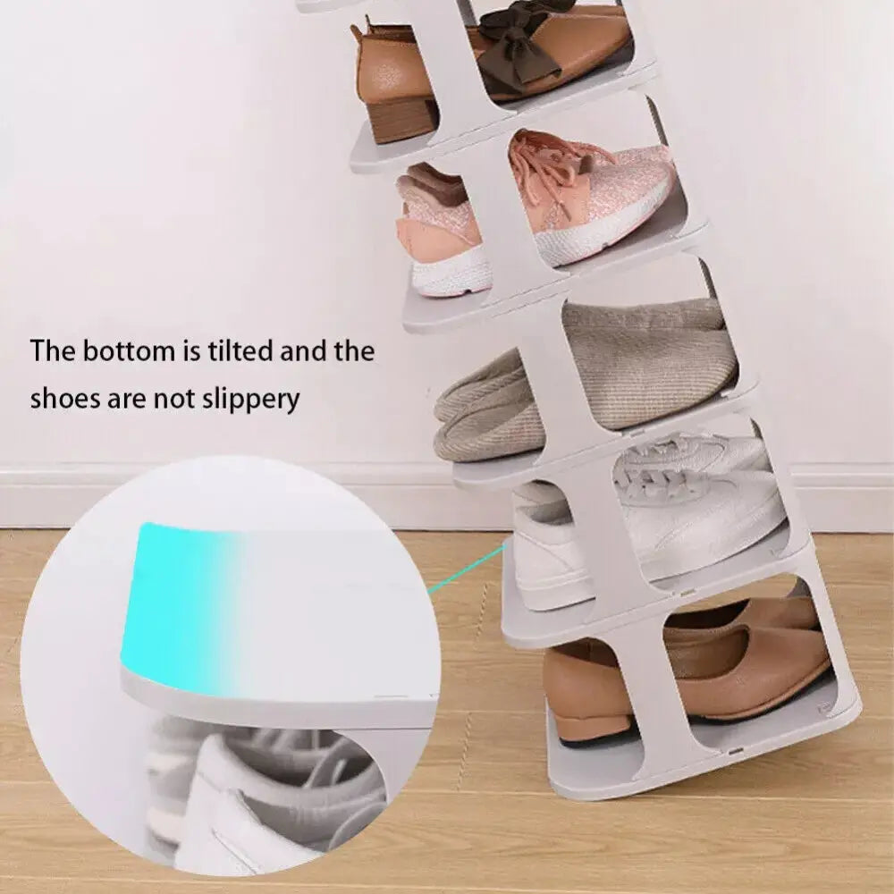 7 Tier Home Organiser Footwear Stand Shoe Rack Tall Storage Shelf Unit Cabinet - 1pcs - Under-Sink Organiser