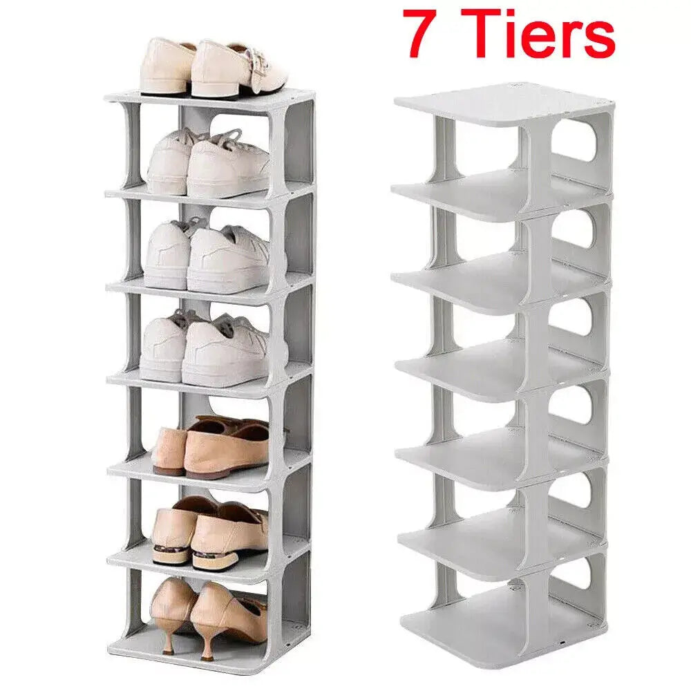 7 Tier Home Organiser Footwear Stand Shoe Rack Tall Storage Shelf Unit Cabinet - 1pcs - Under-Sink Organiser