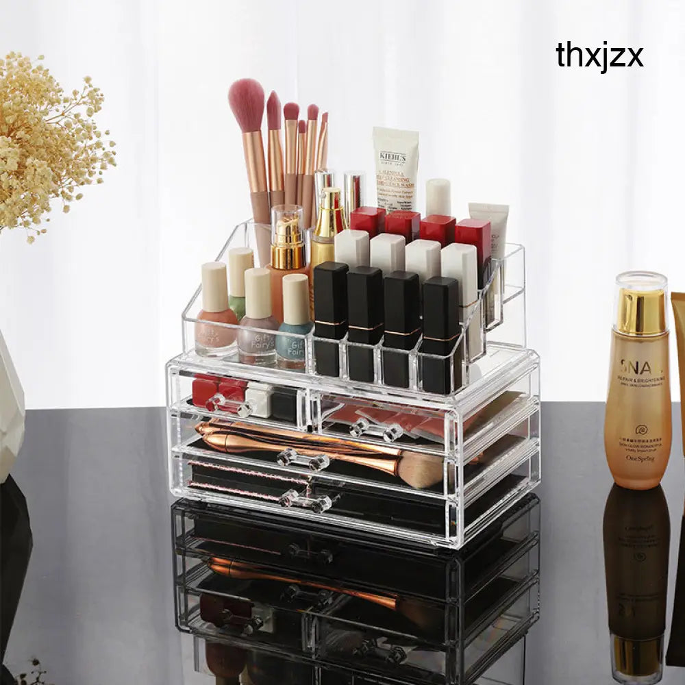 Acrylic Drawer Type Desktop Cosmetic Organizer Anti-dust - Drawer Organiser Set