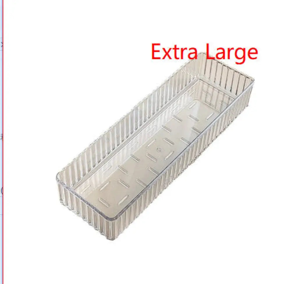 Acrylic Makeup Brush Organizer With Built-in Drawer Dividers - Extra Large - Drawer Organiser Set