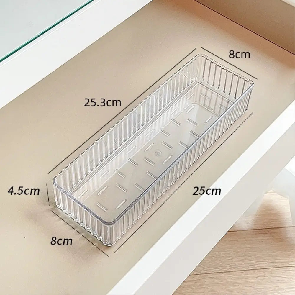 Acrylic Makeup Brush Organizer With Built-in Drawer Dividers - Large Size - Drawer Organiser Set