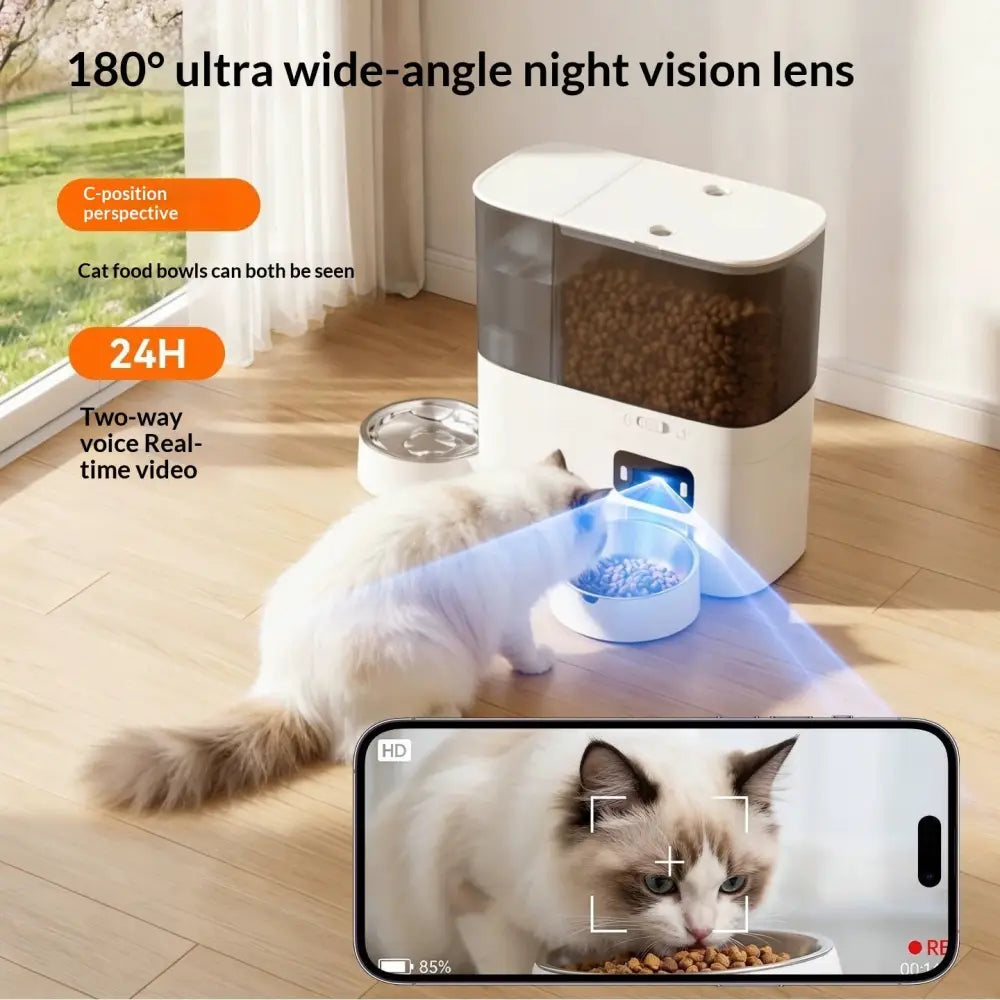 Cat Smart Water Fountain And Automatic Feeder - Cat Water Fountain
