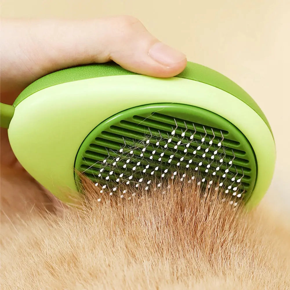 Creative Cat Grooming Comb Portable Massage Brush One-Button Remove Floating Hair Scraper Cats Dogs Pet Self Cleaning