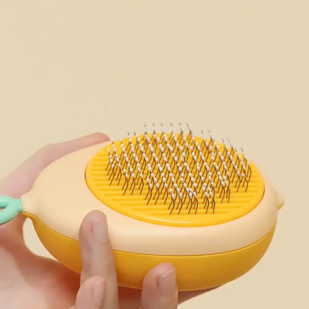 Creative Cat Grooming Comb Portable Massage Brush One-Button Remove Floating Hair Scraper Cats Dogs Pet Self Cleaning