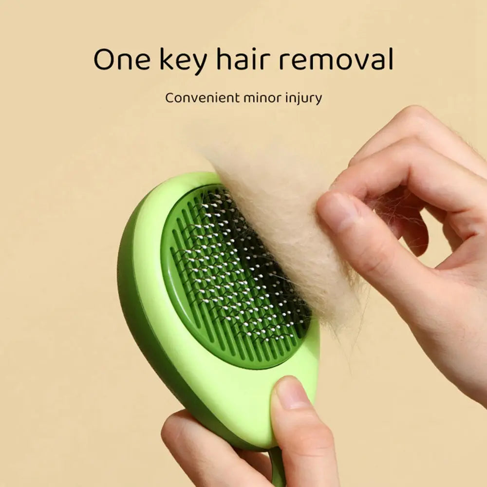 Creative Cat Grooming Comb Portable Massage Brush One-Button Remove Floating Hair Scraper Cats Dogs Pet Self Cleaning