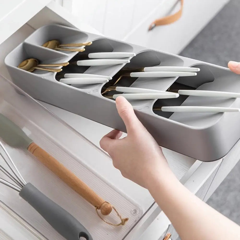 Cutlery Organizer For Kitchen Drawer Divided Storage Box For Forks - Drawer Organiser Set