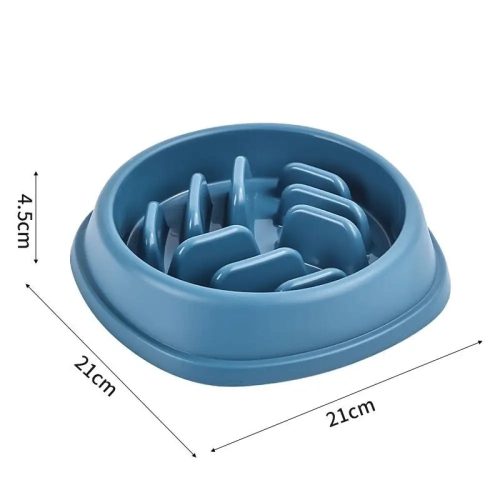 Dog Bowl Cat Slow Feeder Bowl Anti-choking Slow Feeder For Dogs Large Capacity Food Dish - Bulk / Blue - Slow Feeder