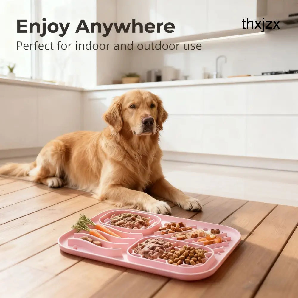 Dog Slow Feeder Bowl With Suction Cup To Prevent Choking And Encourage Slow Eating Mat - Slow Feeder Bowl