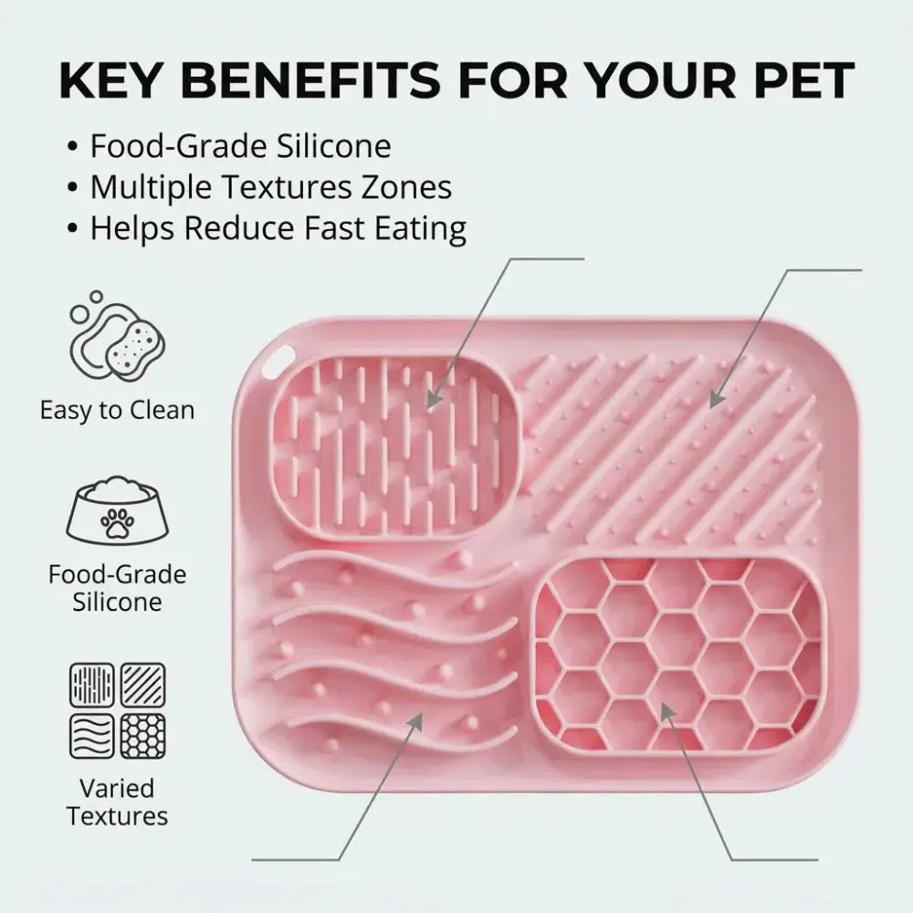 Dog Slow Feeder Bowl With Suction Cup To Prevent Choking And Encourage Slow Eating Mat - Slow Feeder Bowl