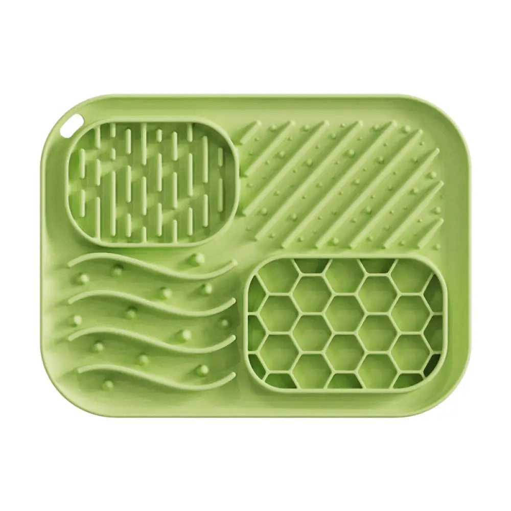 Dog Slow Feeder Bowl With Suction Cup To Prevent Choking And Encourage Slow Eating Mat - Green - Slow Feeder Bowl