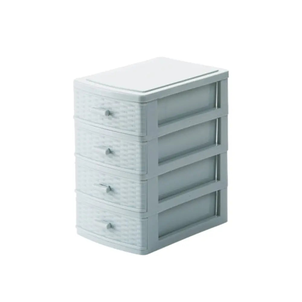 Drawer Mini Desktop Storage Box Multi-layer Cosmetic Organizer - Blue / 4floors - Drawer Organiser Set