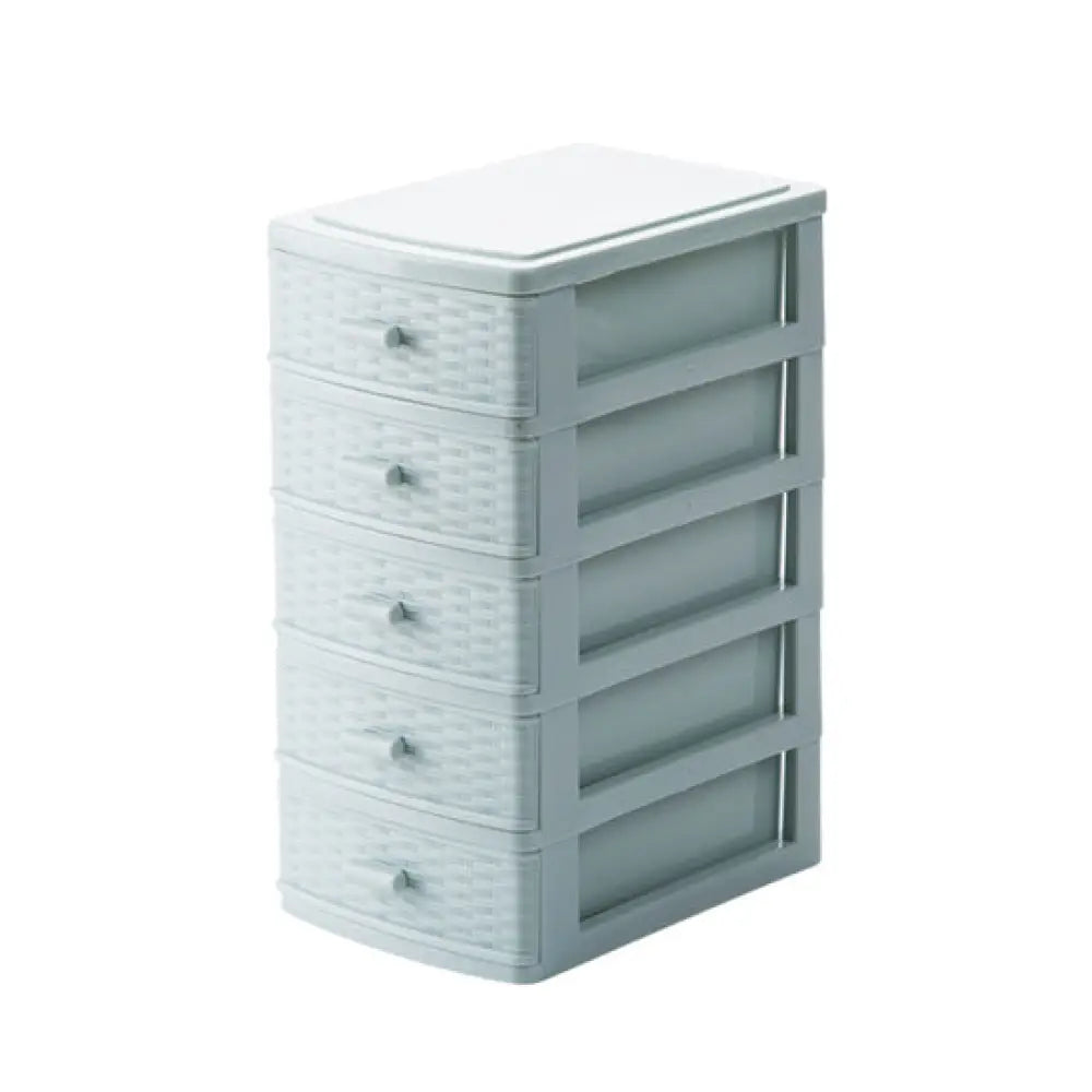 Drawer Mini Desktop Storage Box Multi-layer Cosmetic Organizer - Blue / 5floors - Drawer Organiser Set