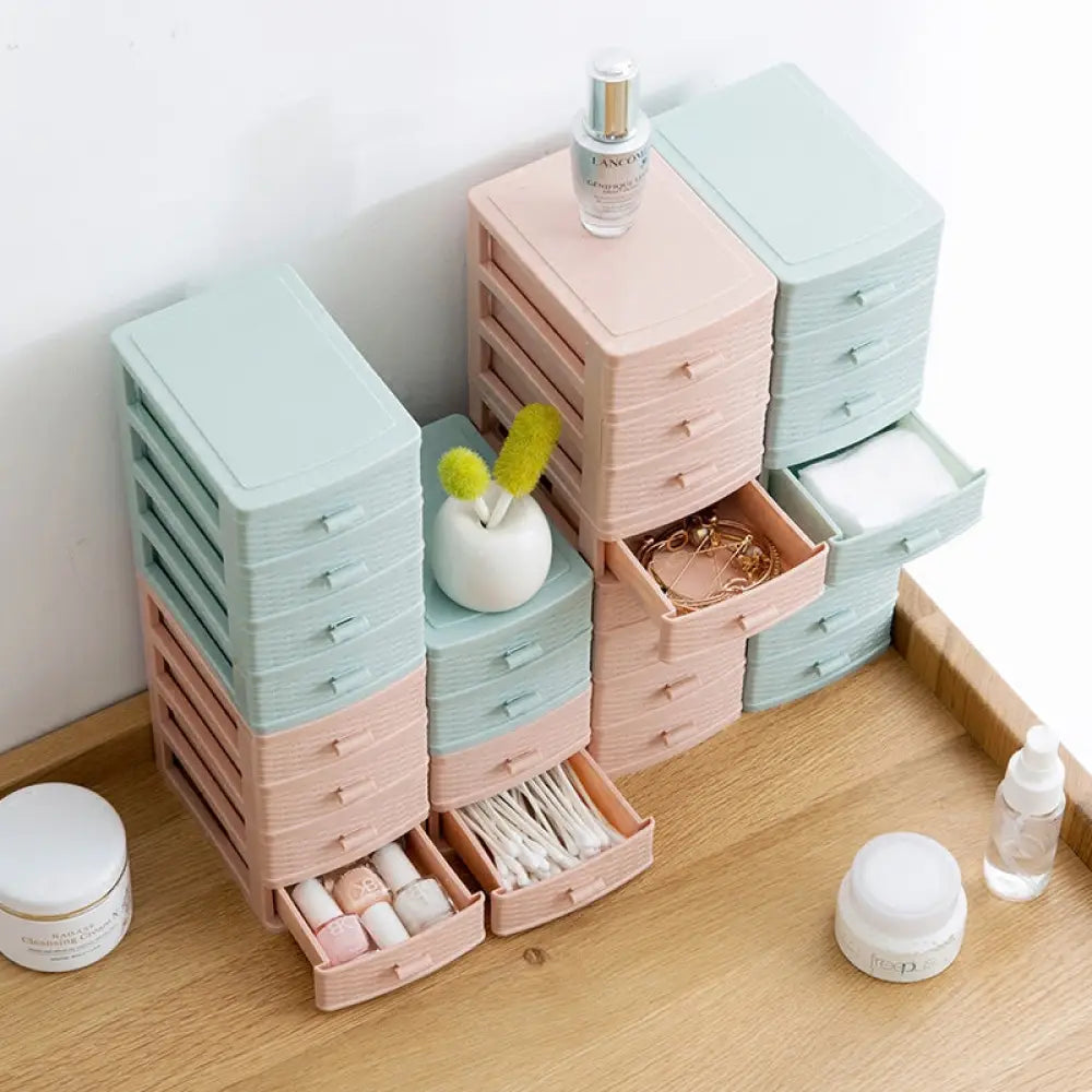 Drawer Mini Desktop Storage Box Multi-layer Cosmetic Organizer - Drawer Organiser Set