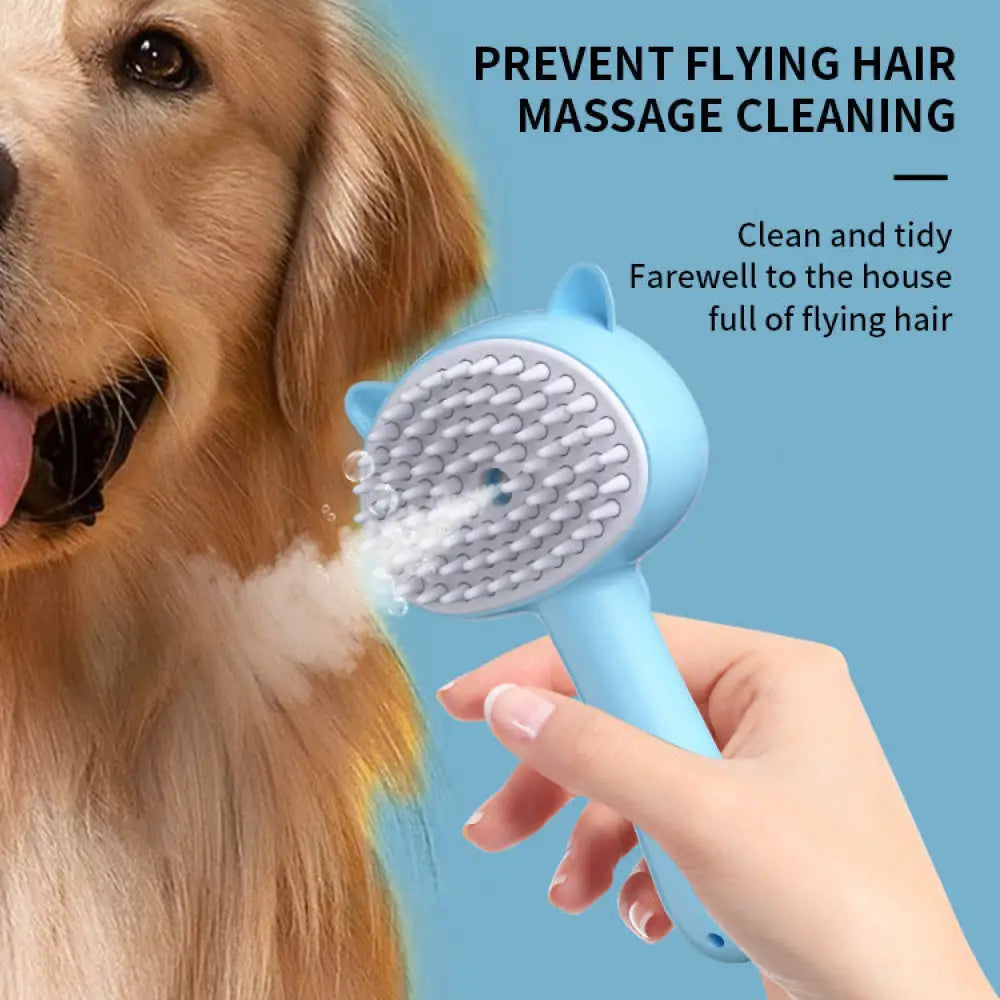 Hair Cleaning Brush With Mist Multifunctional Cat Grooming Brush Rechargeable Self Cleaning Slicker Brush For Pets Dogs