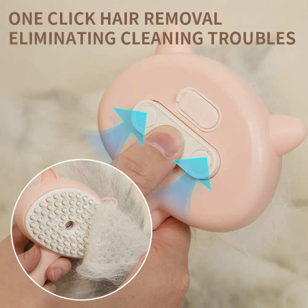 Hair Cleaning Brush With Mist Multifunctional Cat Grooming Brush Rechargeable Self Cleaning Slicker Brush For Pets Dogs
