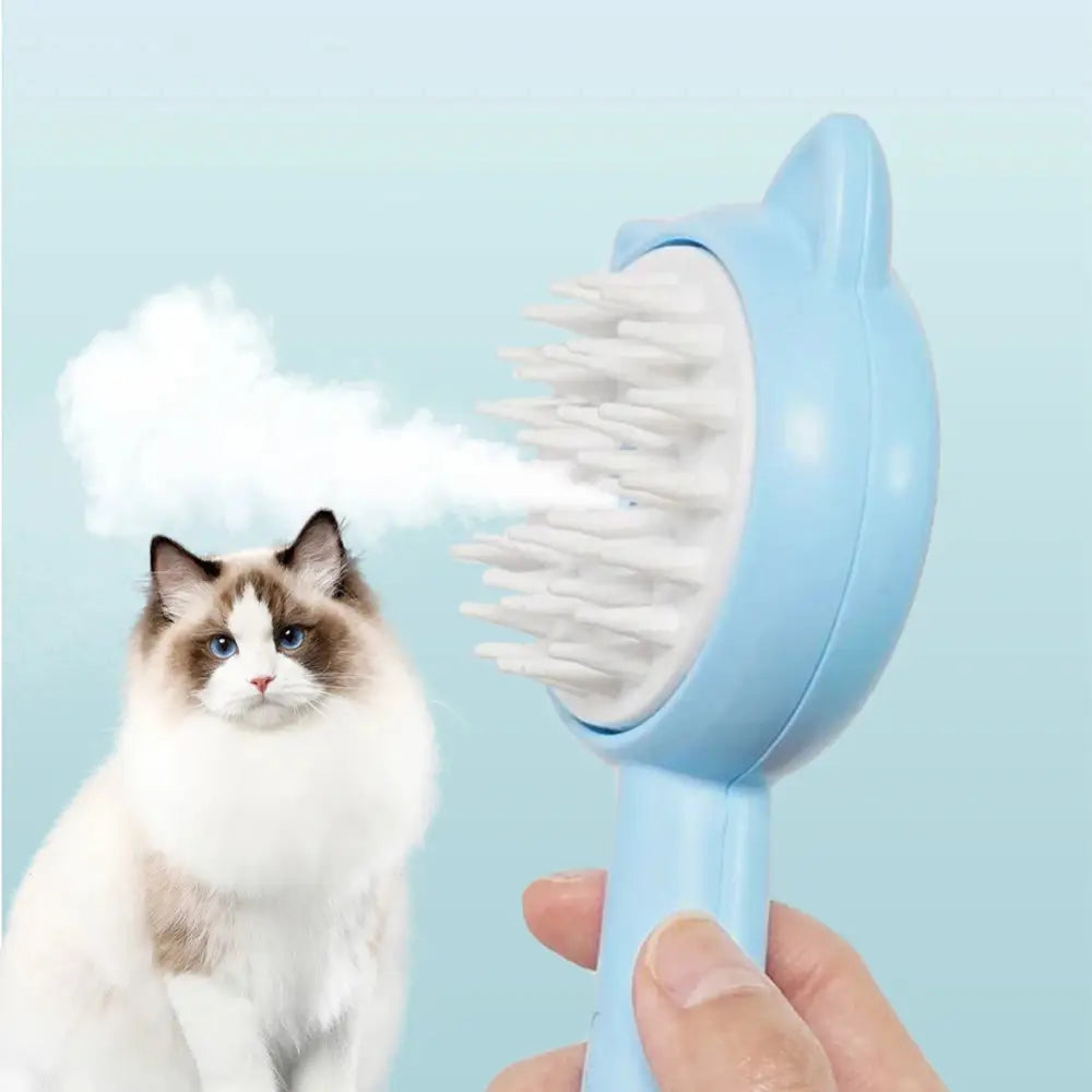 Hair Cleaning Brush With Mist Multifunctional Cat Grooming Brush Rechargeable Self Cleaning Slicker Brush For Pets Dogs