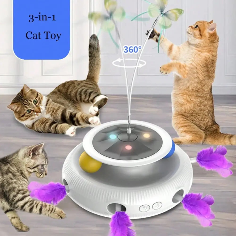 Multifunctional Electric Cat Toy Interactive Cat Toy Indoor Playing Rechargeable - Interactive Cat Toy