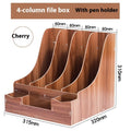 Office Desk Surface Panel Organizer Folder Storage Box Drawer - Style 1 Walnut Colors - Drawer Organiser Set