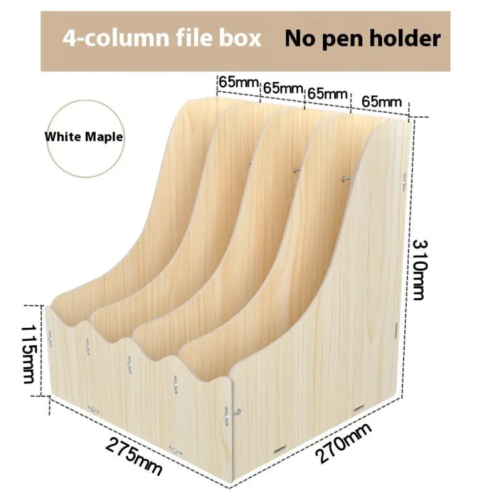 Office Desk Surface Panel Organizer Folder Storage Box Drawer - Style 11 White Maple Color - Drawer Organiser Set