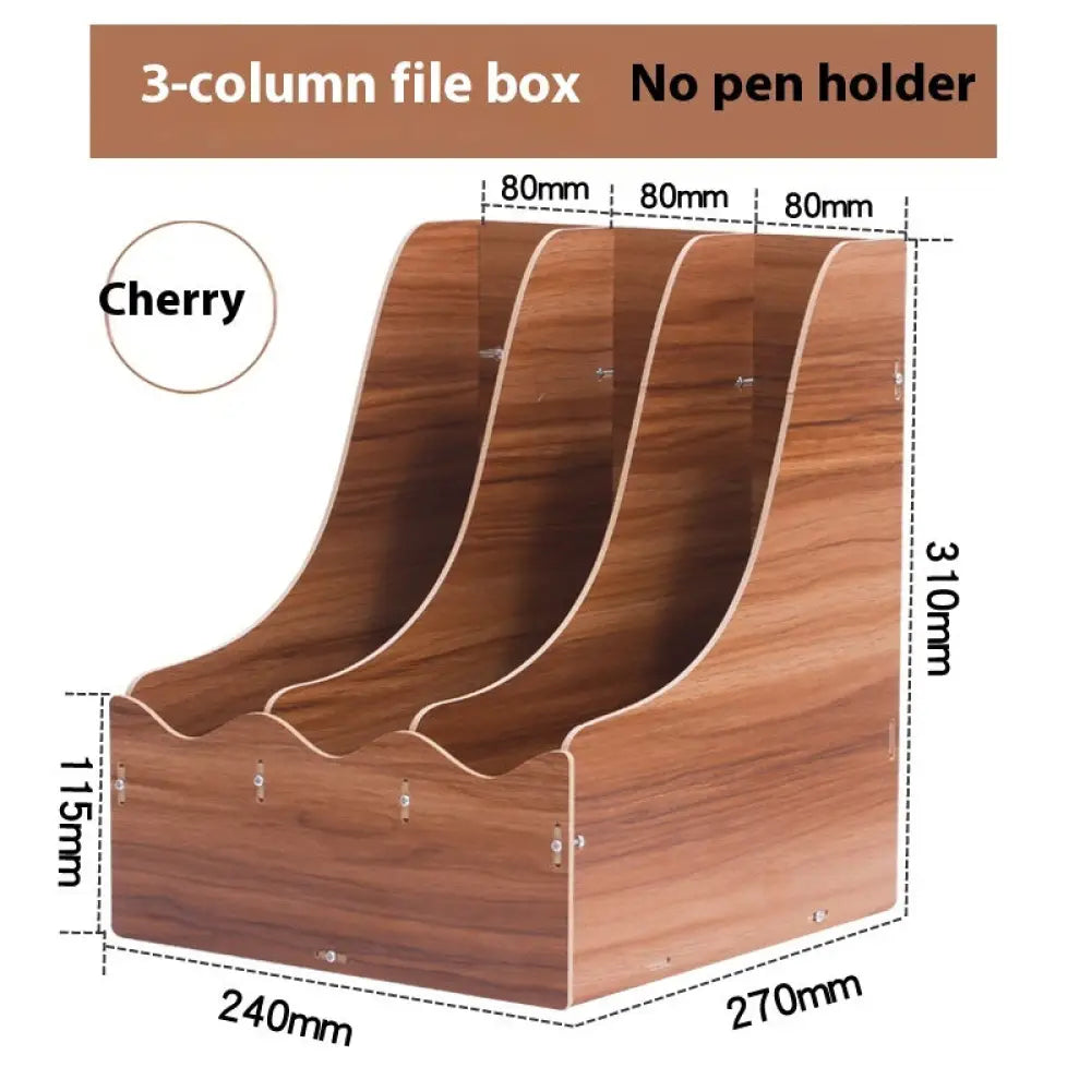 Office Desk Surface Panel Organizer Folder Storage Box Drawer - Style 13 Walnut Colors - Drawer Organiser Set