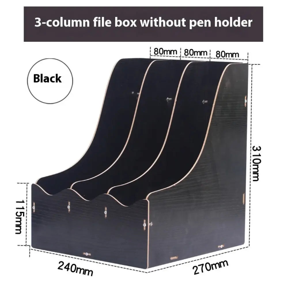 Office Desk Surface Panel Organizer Folder Storage Box Drawer - Style 15 Black - Drawer Organiser Set
