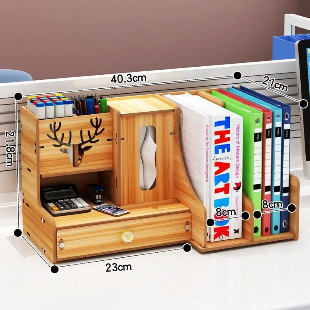 Office Desk Surface Panel Organizer Folder Storage Box Drawer - Style 16704 Walnut Colors - Drawer Organiser Set