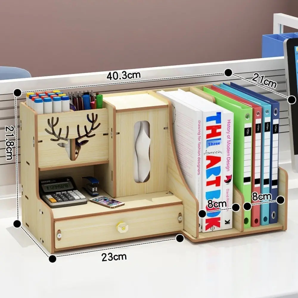 Office Desk Surface Panel Organizer Folder Storage Box Drawer - Style 17704 White Maple Color - Drawer Organiser Set