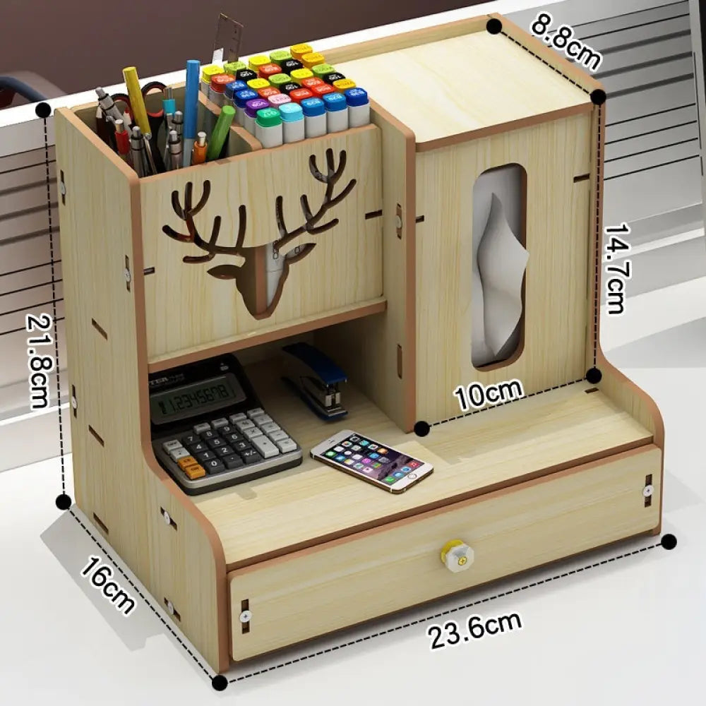 Office Desk Surface Panel Organizer Folder Storage Box Drawer - Style 20 White Maple Color - Drawer Organiser Set
