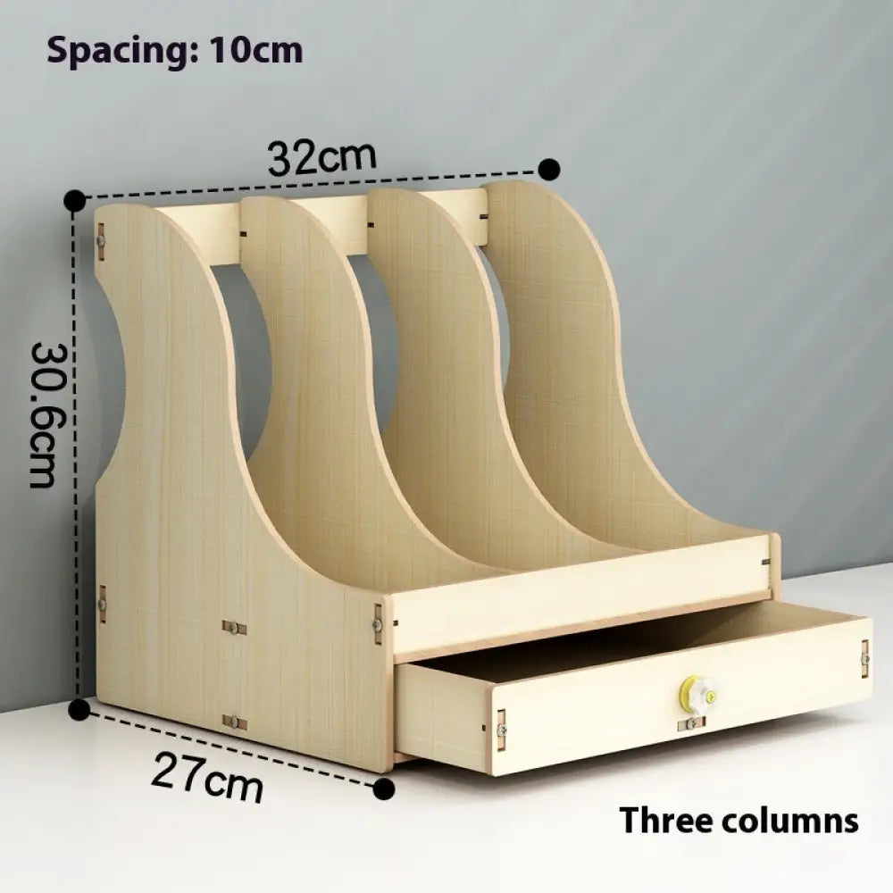 Office Desk Surface Panel Organizer Folder Storage Box Drawer - Style 6 Maple Color - Drawer Organiser Set