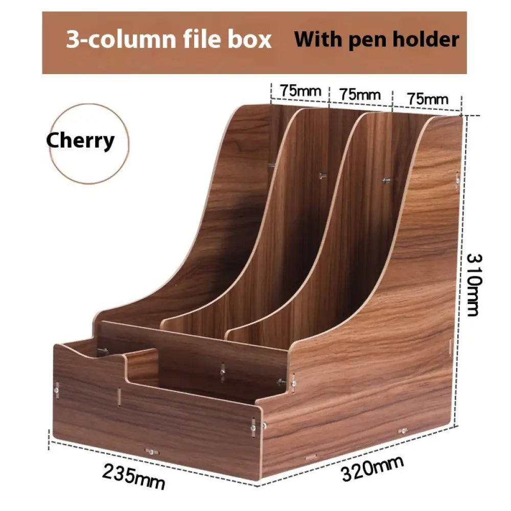 Office Desk Surface Panel Organizer Folder Storage Box Drawer - Style 7 Walnut Colors - Drawer Organiser Set