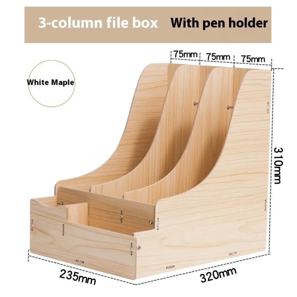 Office Desk Surface Panel Organizer Folder Storage Box Drawer - Style 8 White Maple Color - Drawer Organiser Set