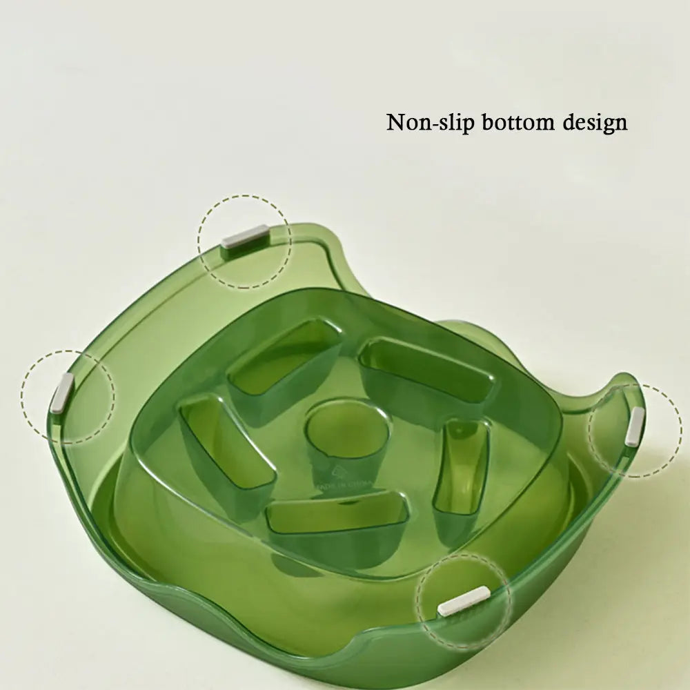 Pet Dog Slow Anti-Suffocation Anti-Choking Water Feeder Bowl Puppy Plastic Bowl Household Dogs Food Plate Feeding