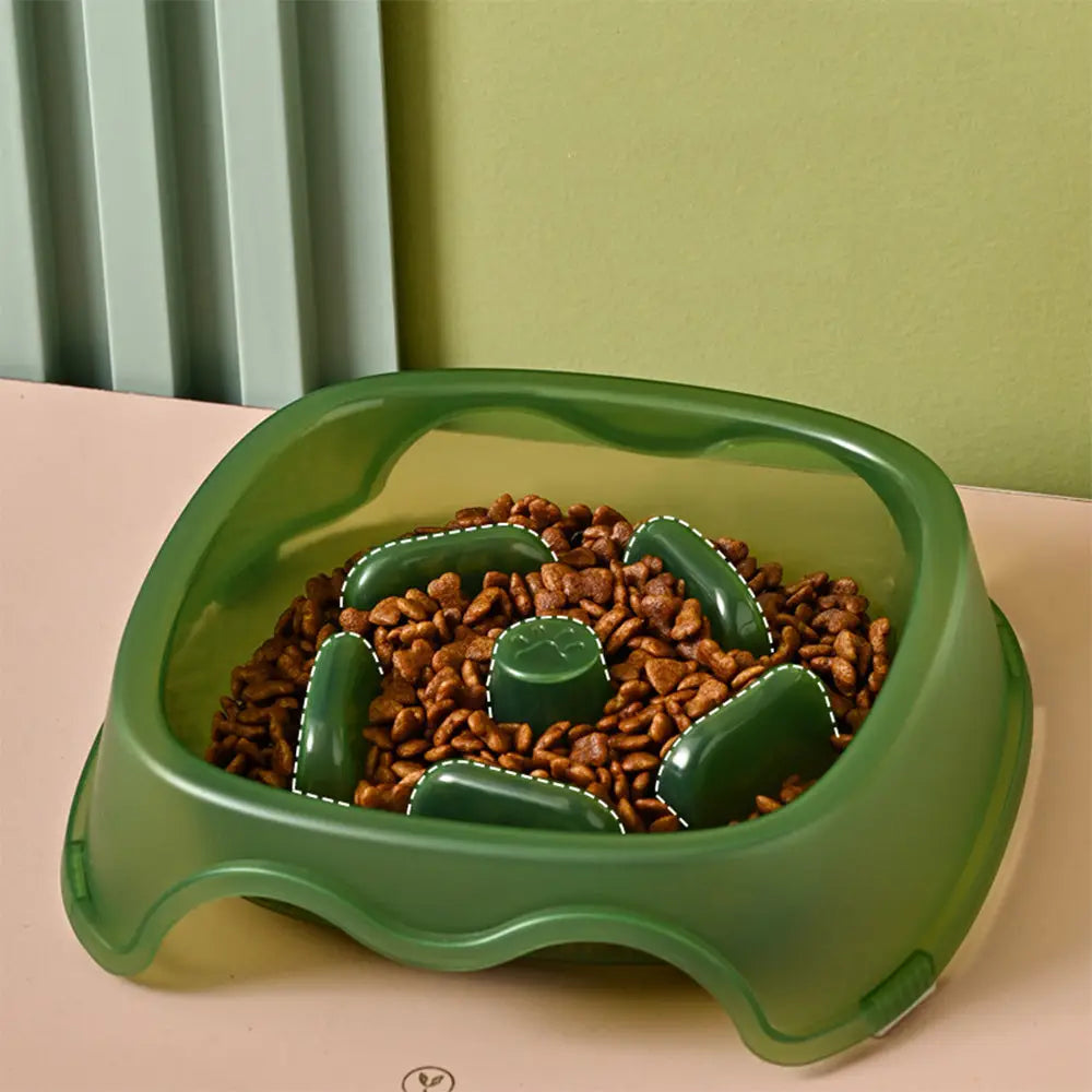 Pet Dog Slow Anti-Suffocation Anti-Choking Water Feeder Bowl Puppy Plastic Bowl Household Dogs Food Plate Feeding