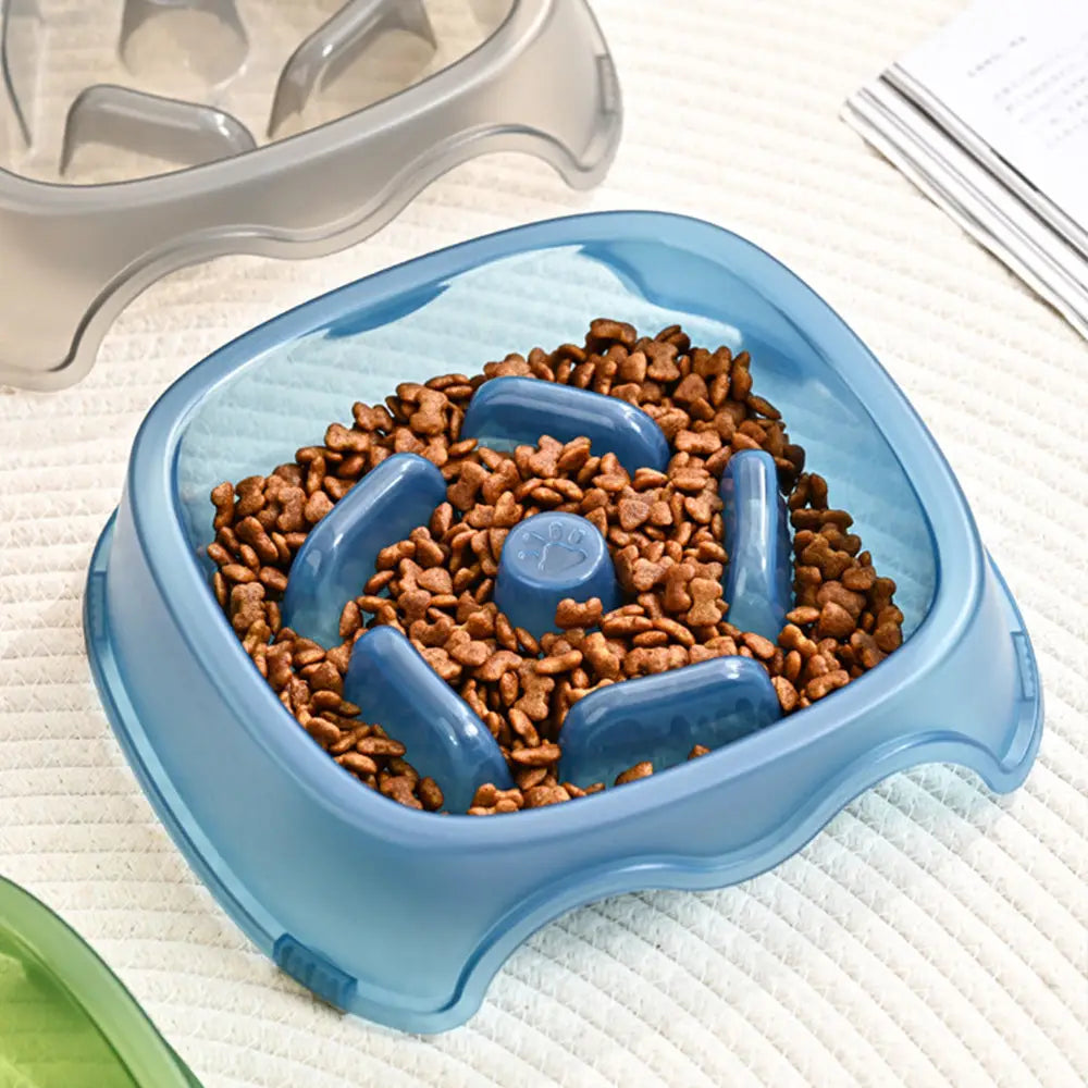Pet Dog Slow Anti-Suffocation Anti-Choking Water Feeder Bowl Puppy Plastic Bowl Household Dogs Food Plate Feeding