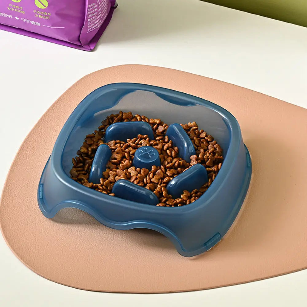 Pet Dog Slow Anti-Suffocation Anti-Choking Water Feeder Bowl Puppy Plastic Bowl Household Dogs Food Plate Feeding
