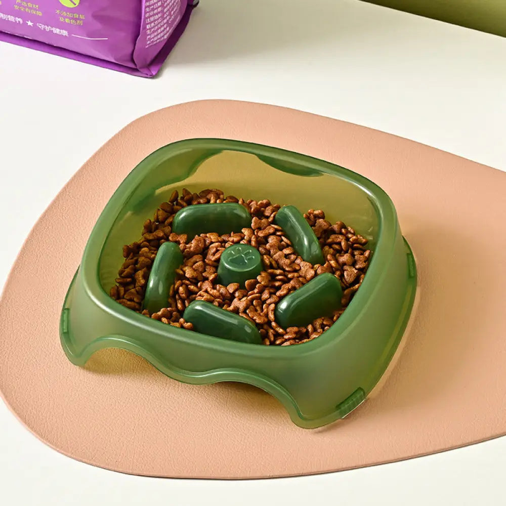 Pet Dog Slow Anti-Suffocation Anti-Choking Water Feeder Bowl Puppy Plastic Bowl Household Dogs Food Plate Feeding