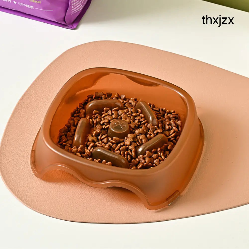 Pet Dog Slow Anti-Suffocation Anti-Choking Water Feeder Bowl Puppy Plastic Bowl Household Dogs Food Plate Feeding