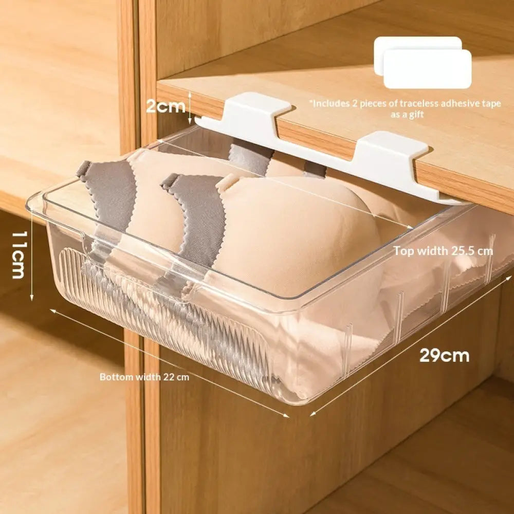 Transparent Underwear Panties And Socks Organizer Drawer Box - No Case / Transparent - Drawer Organiser Set
