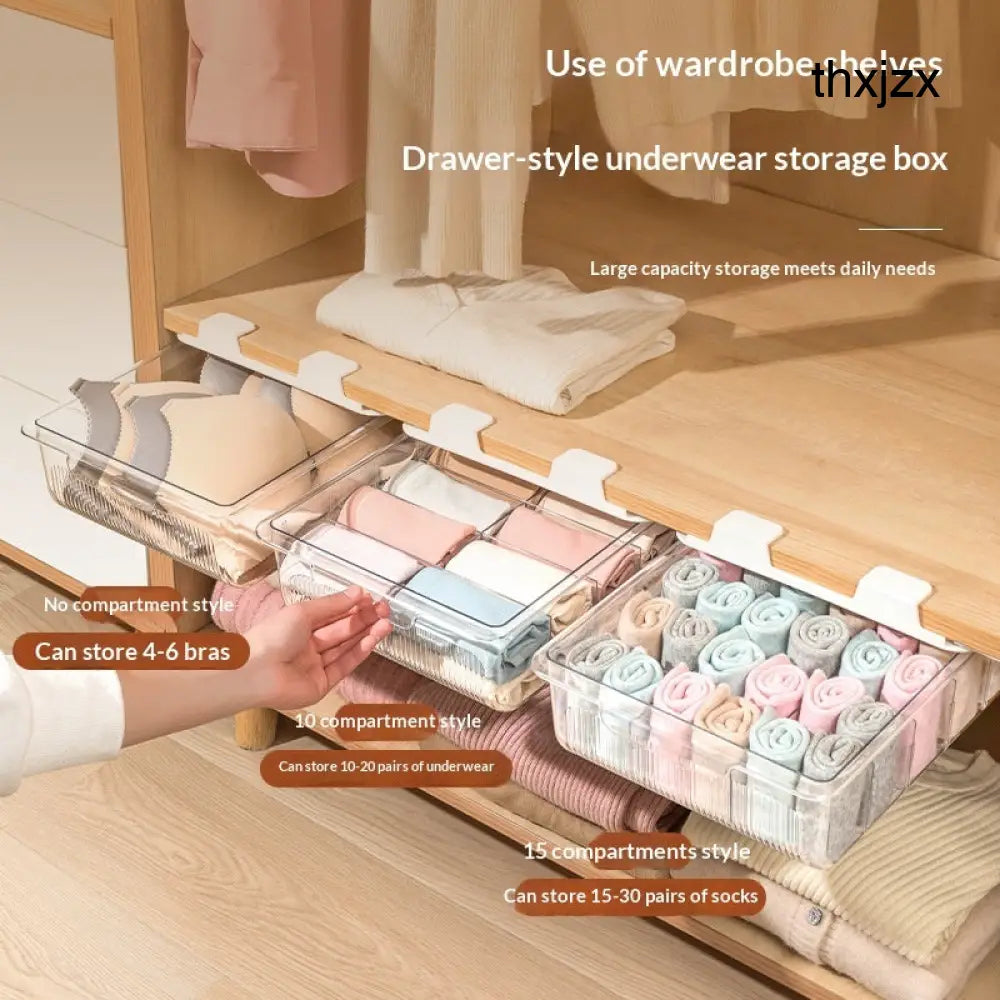 Transparent Underwear Panties And Socks Organizer Drawer Box - Drawer Organiser Set