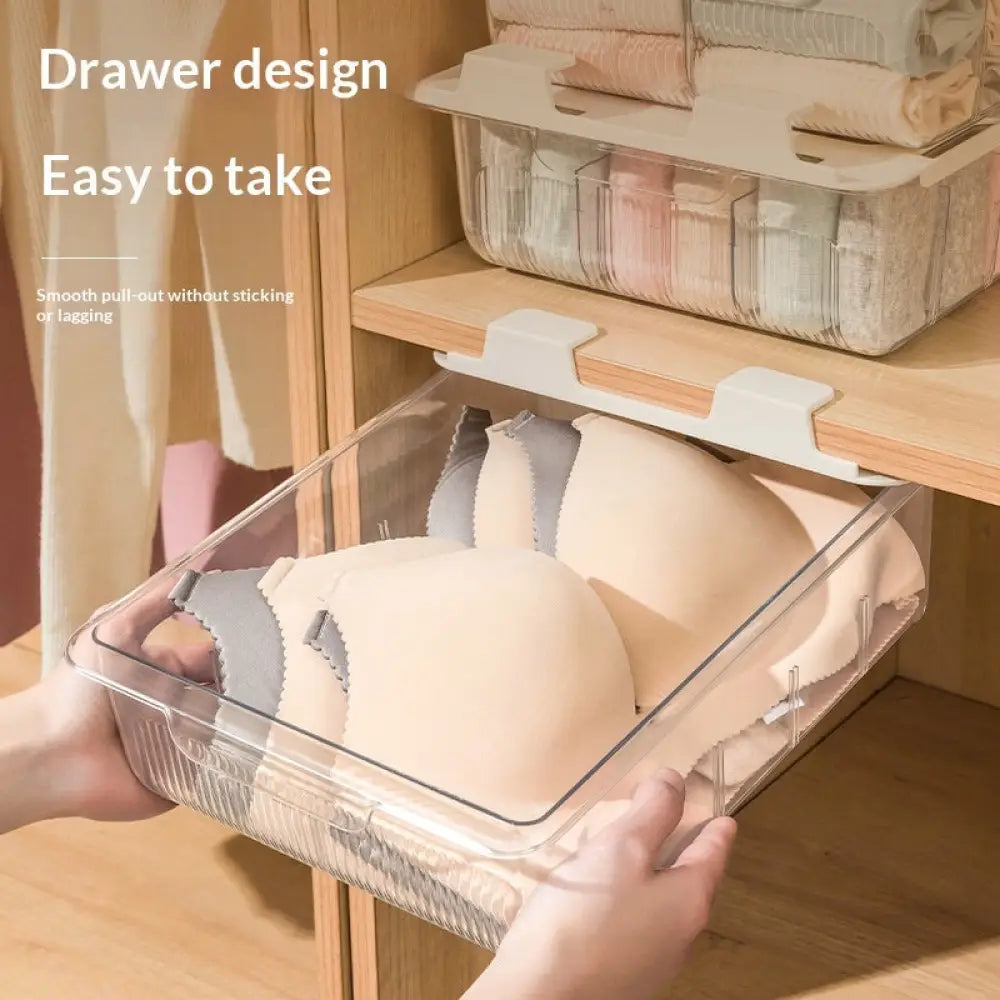 Transparent Underwear Panties And Socks Organizer Drawer Box - Drawer Organiser Set