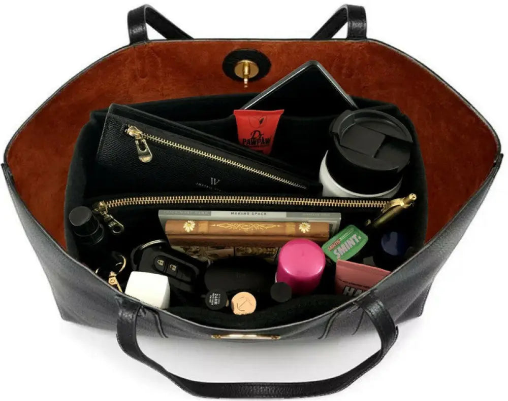 Women Ace Organizer Handbag Felt Travel Bag Insert Liner Makeup Organiser Pouch - Under-Sink Organiser