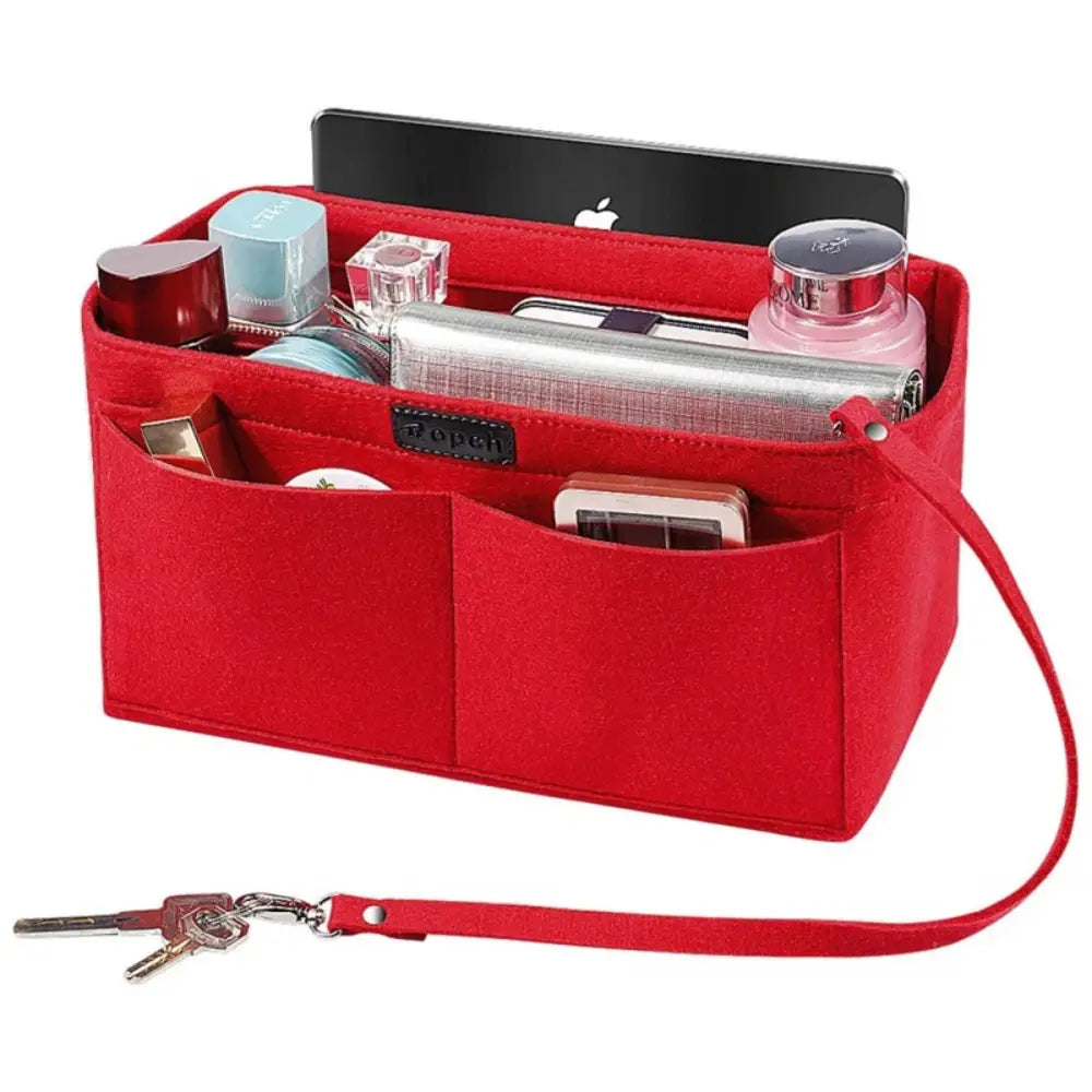 Women Ace Organizer Handbag Felt Travel Bag Insert Liner Makeup Organiser Pouch - Under-Sink Organiser