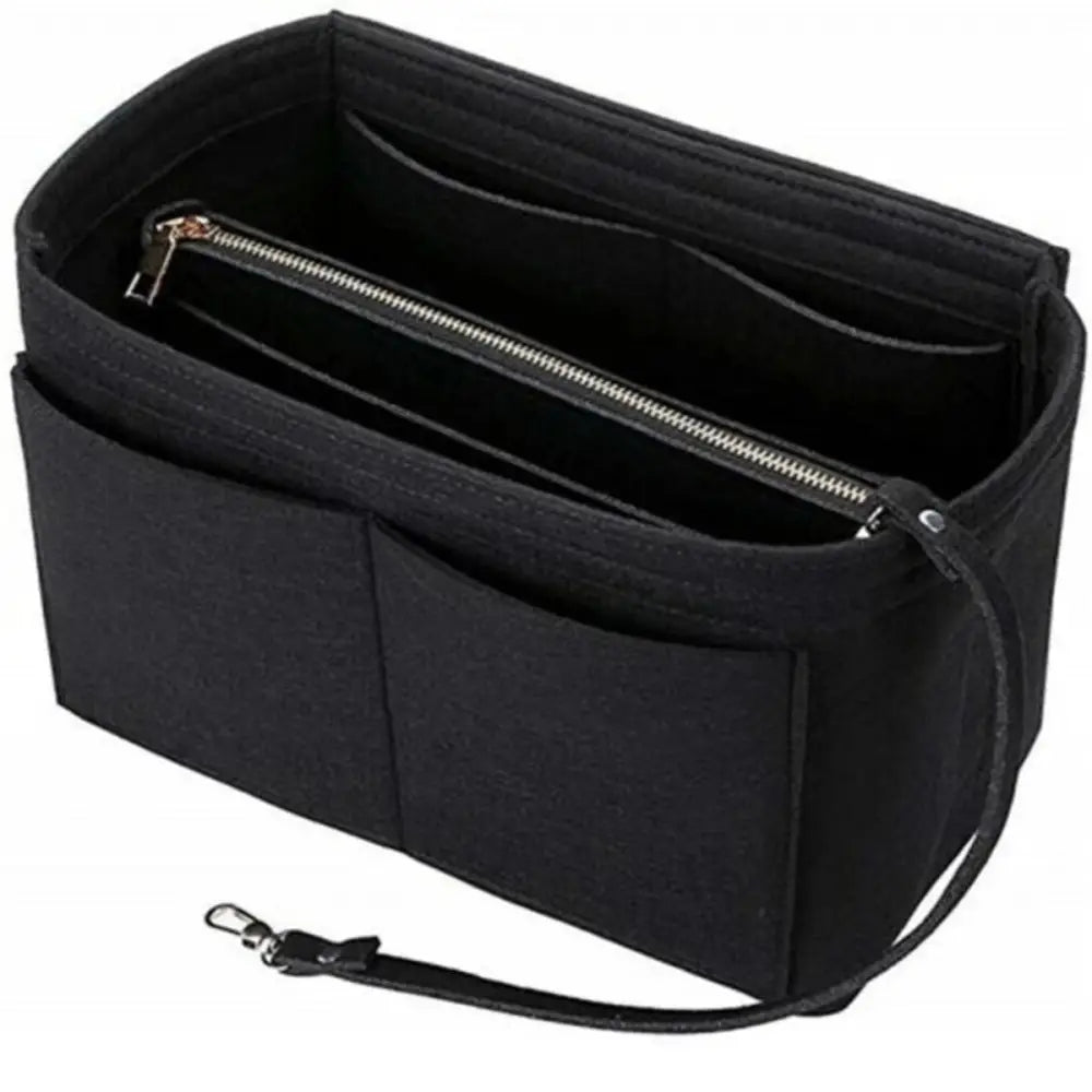 Women Ace Organizer Handbag Felt Travel Bag Insert Liner Makeup Organiser Pouch - Under-Sink Organiser