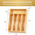 Wooden Minimalist Home Kitchen Drawer Organizer Box - Wood Color - Drawer Organiser Set